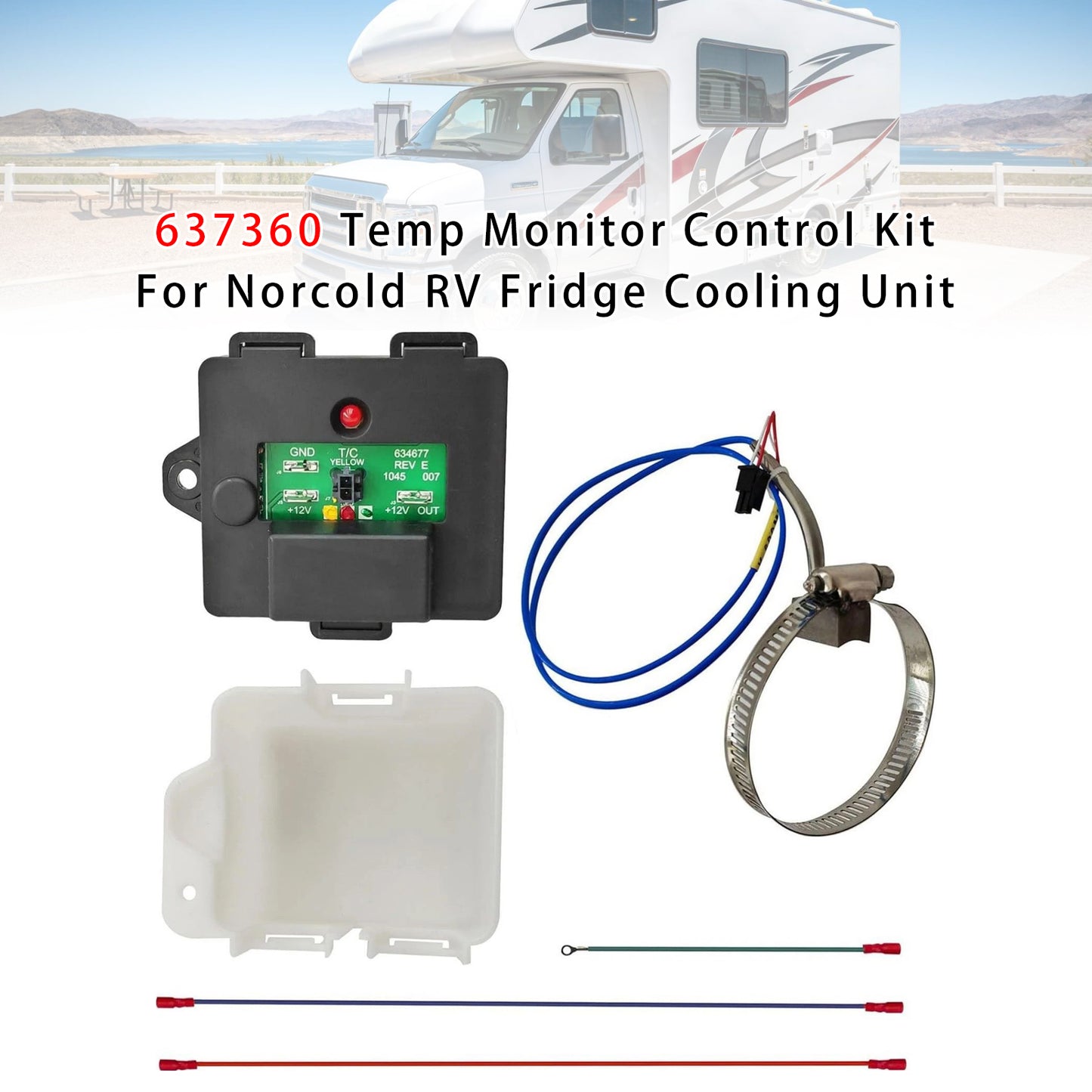 Norcold 1200 Series 1200AC 1200ACIM 1200ACIMD 1200ACIMBK 1200ACIMBKD 1200ACIMSS 1200ACIMSSD 1200LR 1200LRBK 1200LRSS 1200LRWH 1200LRIM 1200LRIMD 1200LRIMBK 1200LRIMBKD 1200LRIMSS 1200LRIMSSD 1200LRIMWH 637360 Temp Monitor Control Kit