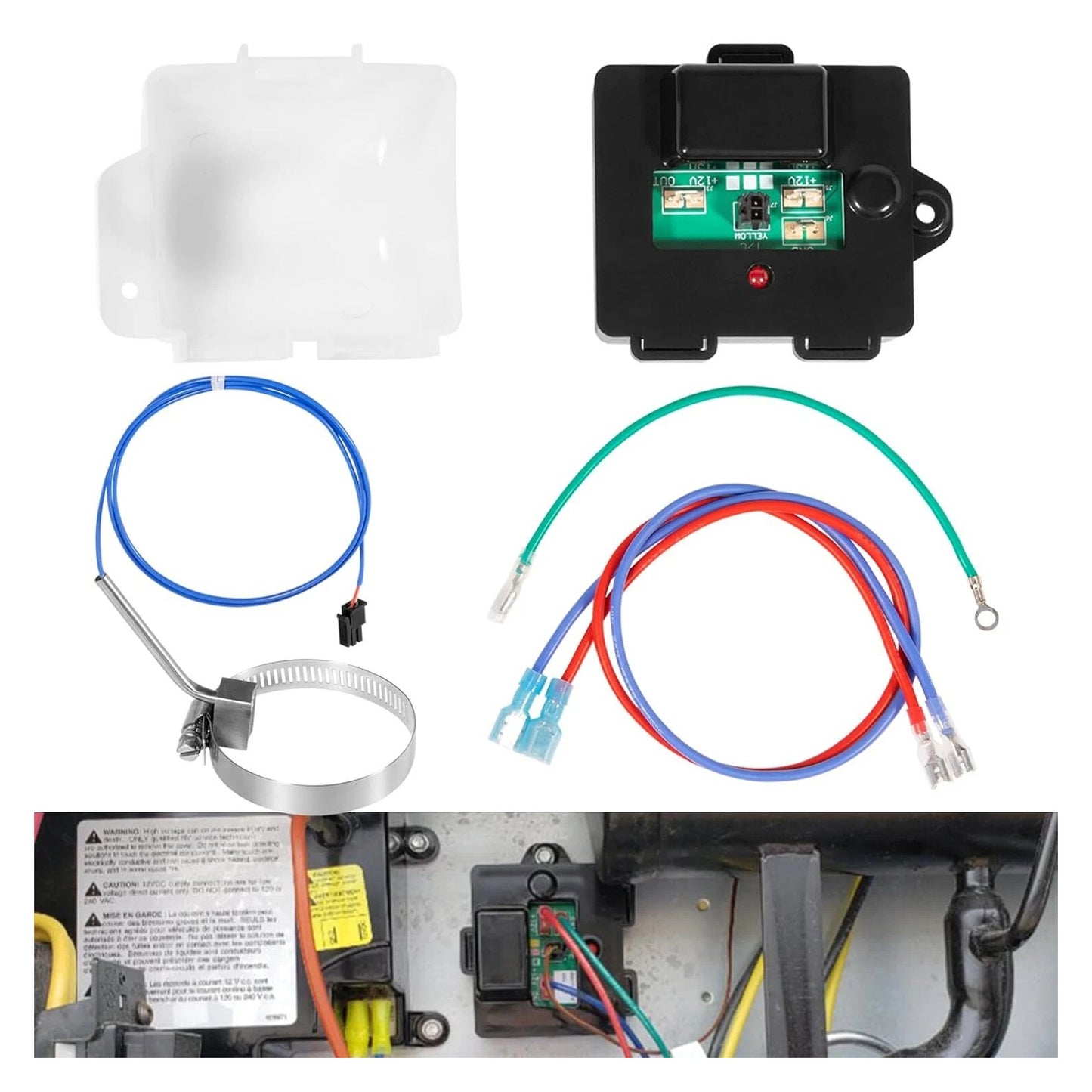 Norcold 1200 Series 1200AC 1200ACIM 1200ACIMD 1200ACIMBK 1200ACIMBKD 1200ACIMSS 1200ACIMSSD 1200LR 1200LRBK 1200LRSS 1200LRWH 1200LRIM 1200LRIMD 1200LRIMBK 1200LRIMBKD 1200LRIMSS 1200LRIMSSD 1200LRIMWH 637360 Temp Monitor Control Kit