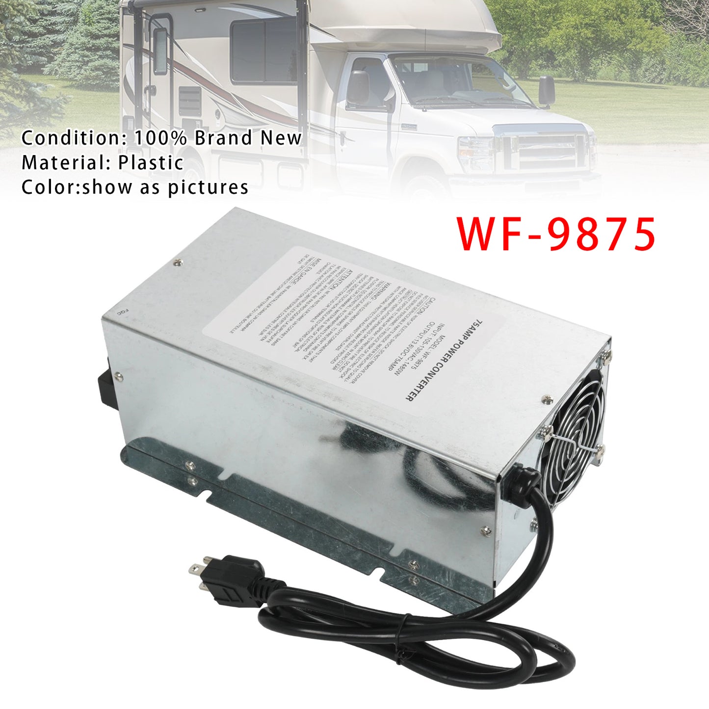 trailers WF-9875 75 Amp DC Output Deck-Mounted Converter Charger