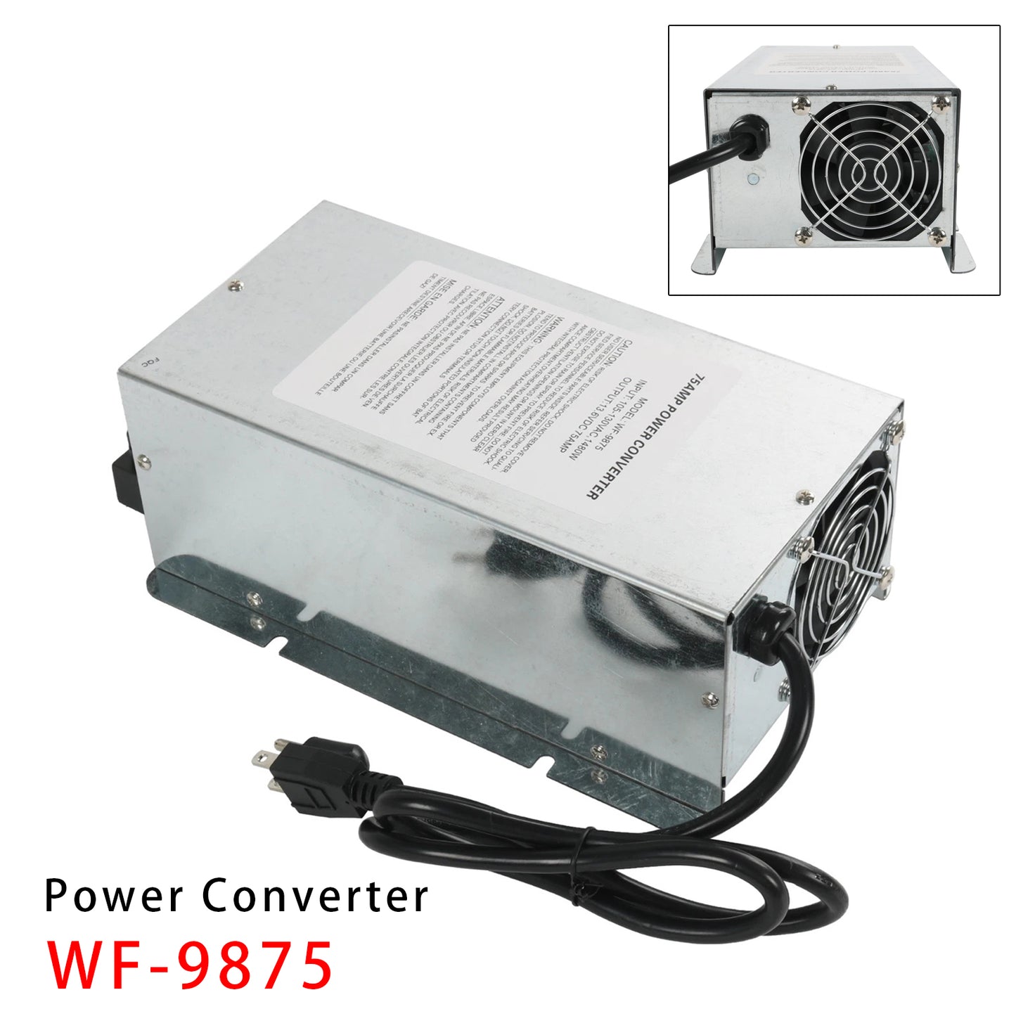 trailers WF-9875 75 Amp DC Output Deck-Mounted Converter Charger