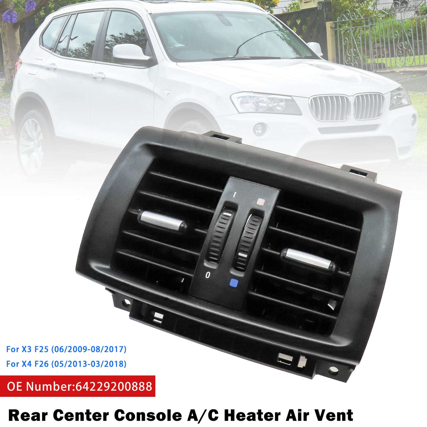 2013-2017 BMW F25 F26 64229200888 Rear Center Console Air Vent