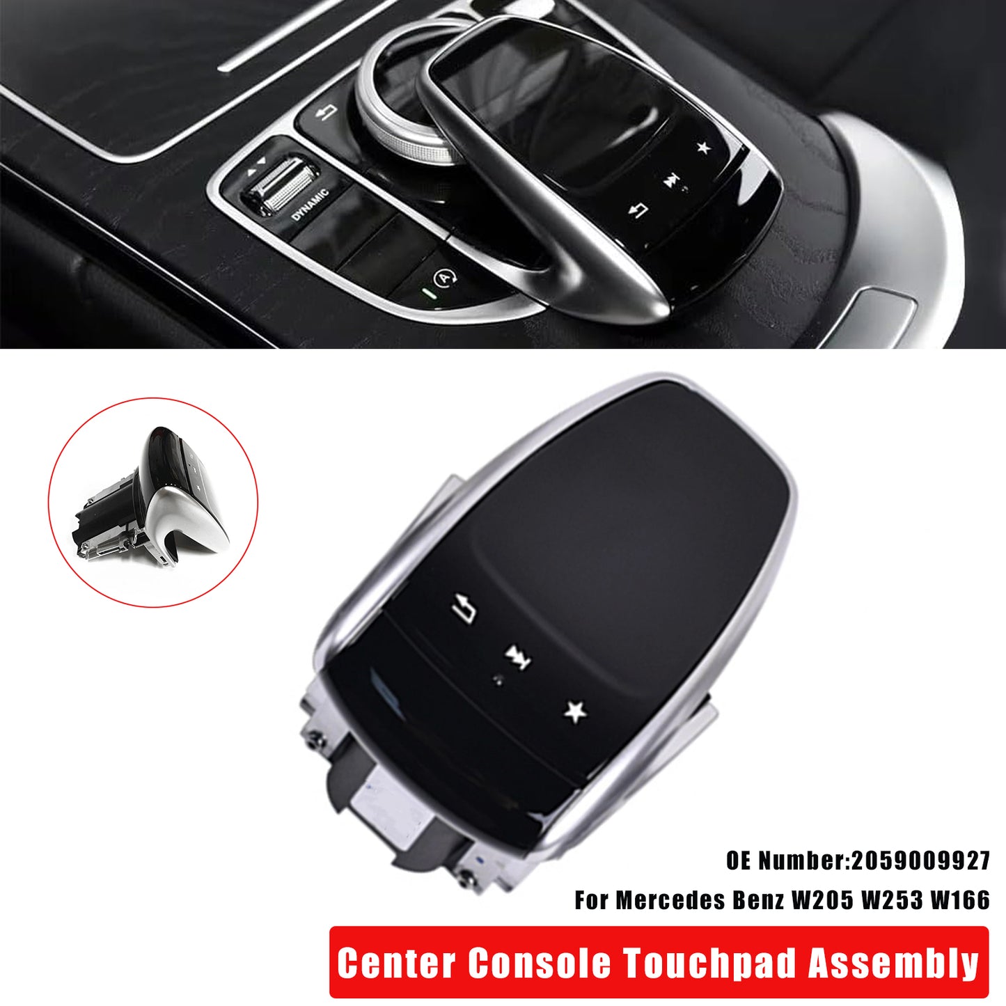 2014-2019 Benz W205 W253 W166 2059009927 Center Console Touchpad Assembly