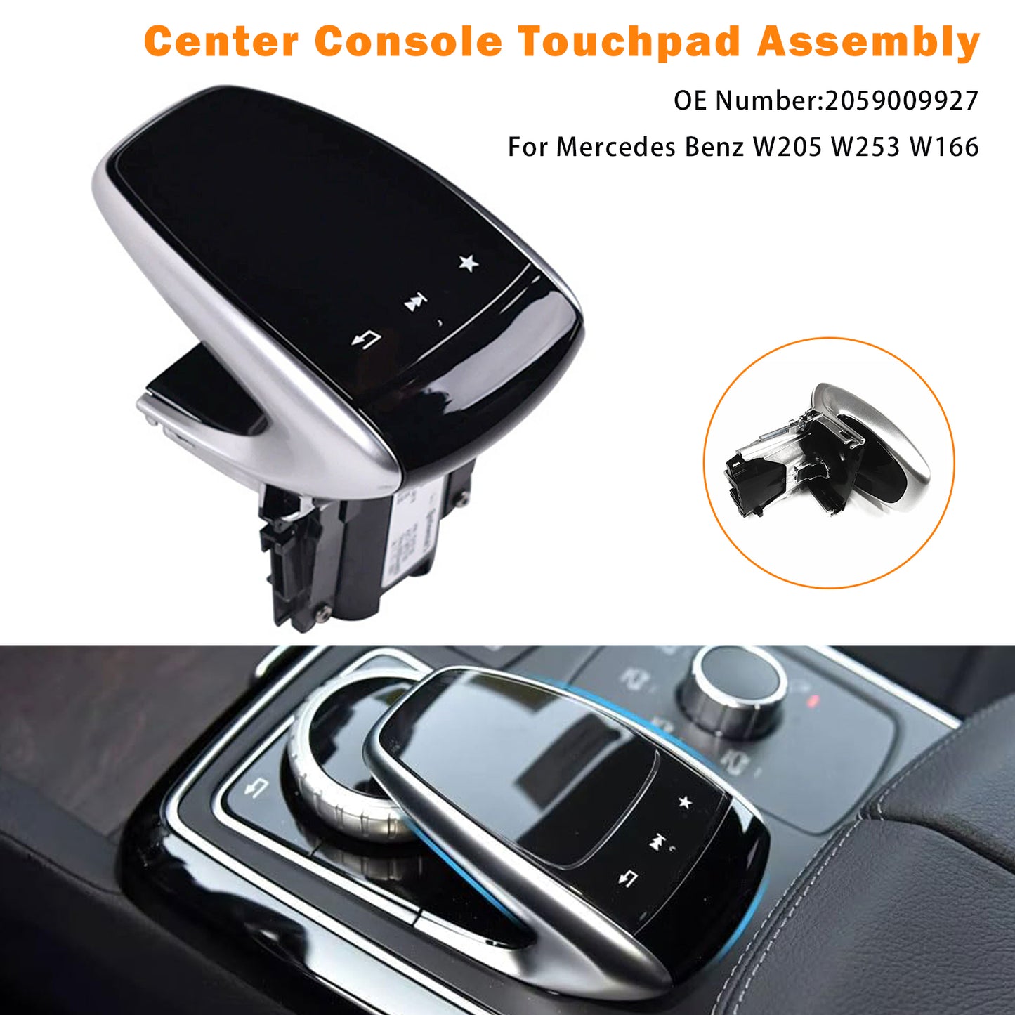 2014-2019 Benz W205 W253 W166 2059009927 Center Console Touchpad Assembly