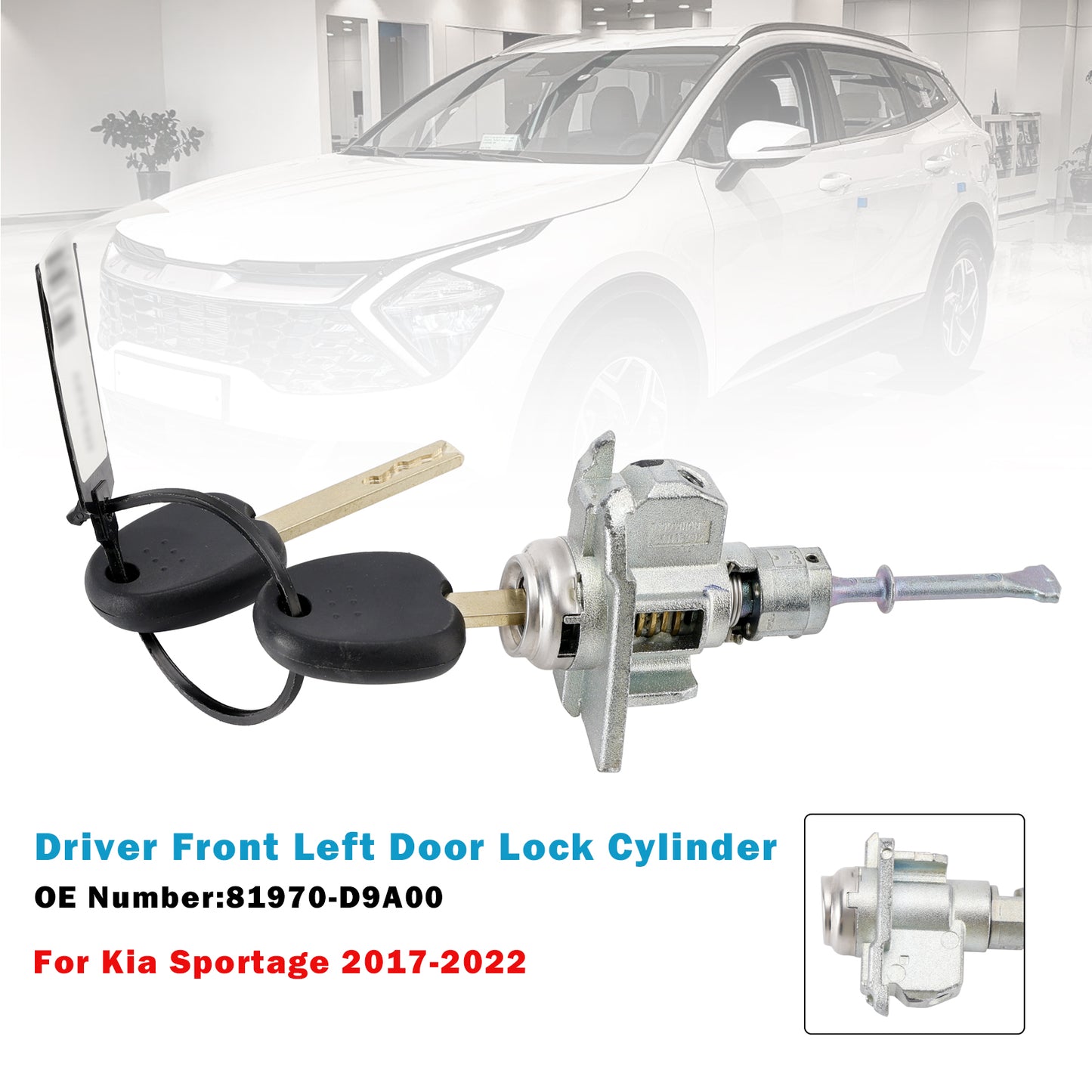 2017-2022 Sportage 81970-D9A00 Driver Front Left Door Lock Cylinder