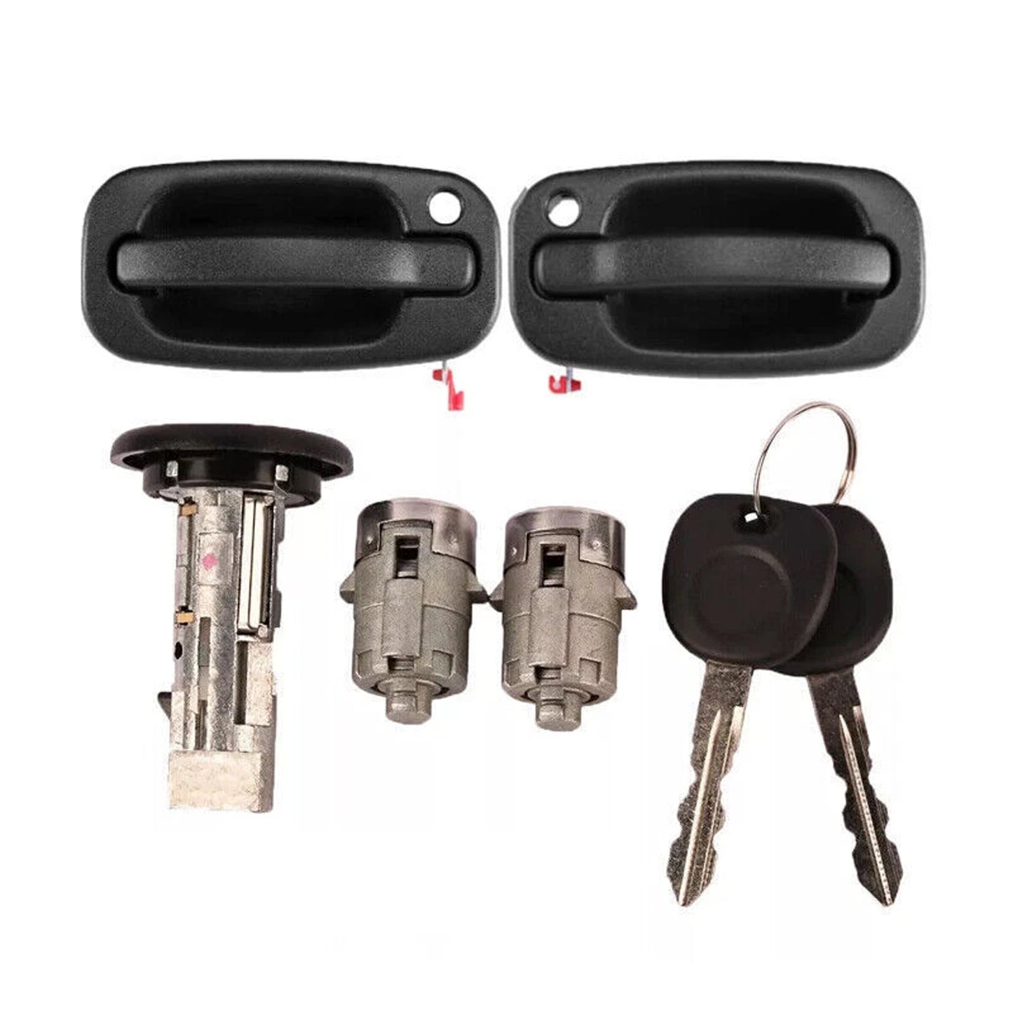 2001-2006 GM Chevy Exterior Door Handle & 2 Door Lock Set & 2 SAME KEYS