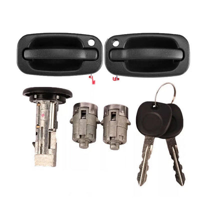 2001-2006 GM Chevy Exterior Door Handle & 2 Door Lock Set & 2 SAME KEYS