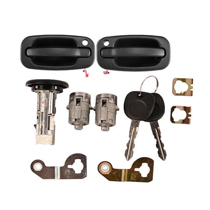 2001-2006 GM Chevy Exterior Door Handle & 2 Door Lock Set & 2 SAME KEYS