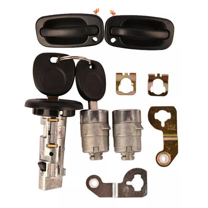 2001-2006 GM Chevy Exterior Door Handle & 2 Door Lock Set & 2 SAME KEYS