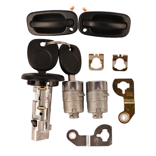 2001-2006 GM Chevy Exterior Door Handle & 2 Door Lock Set & 2 SAME KEYS
