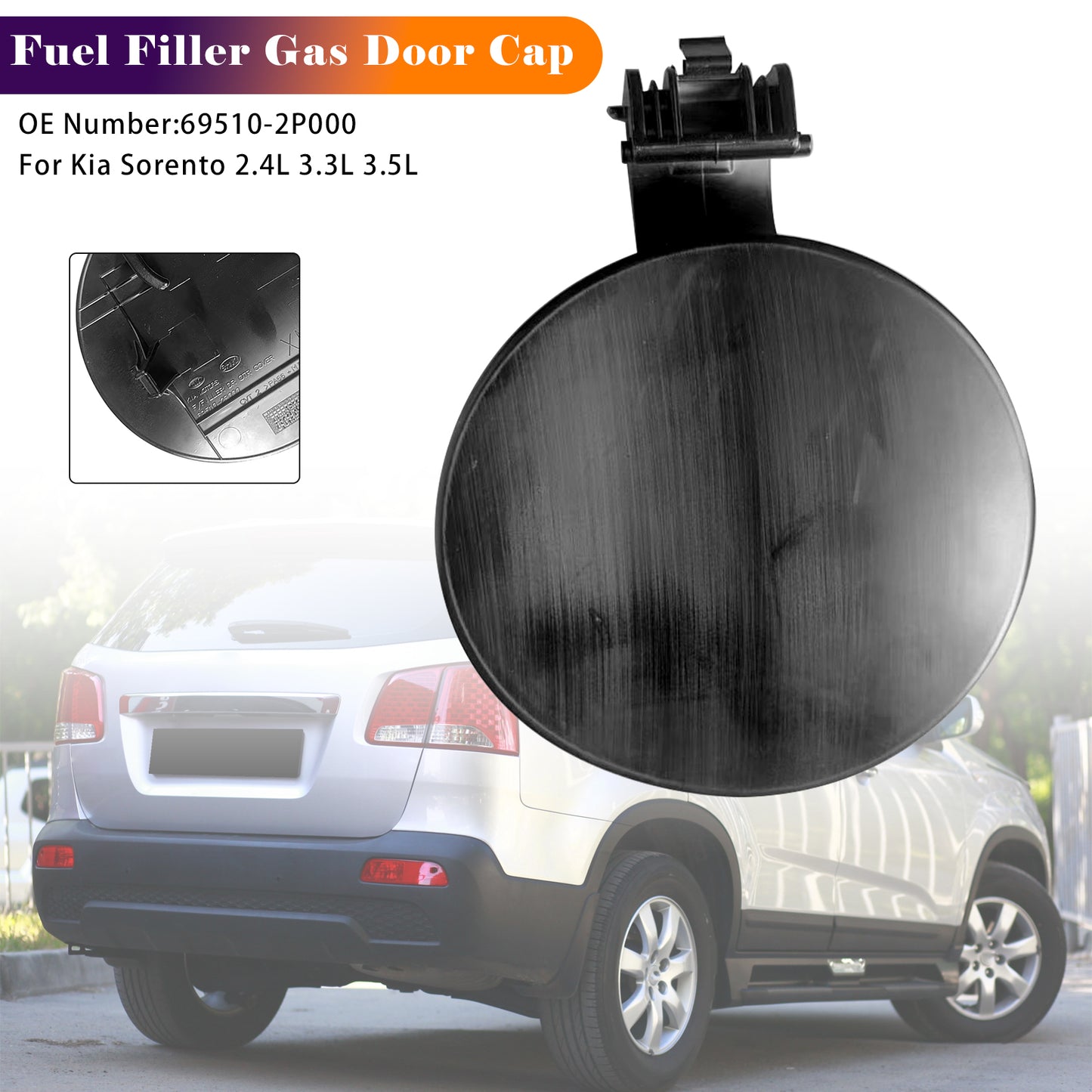 2011-2015 Sorento 2.4L 2359CC L4 DOHC 69510-2P000 Fuel Filler Gas Door Cap