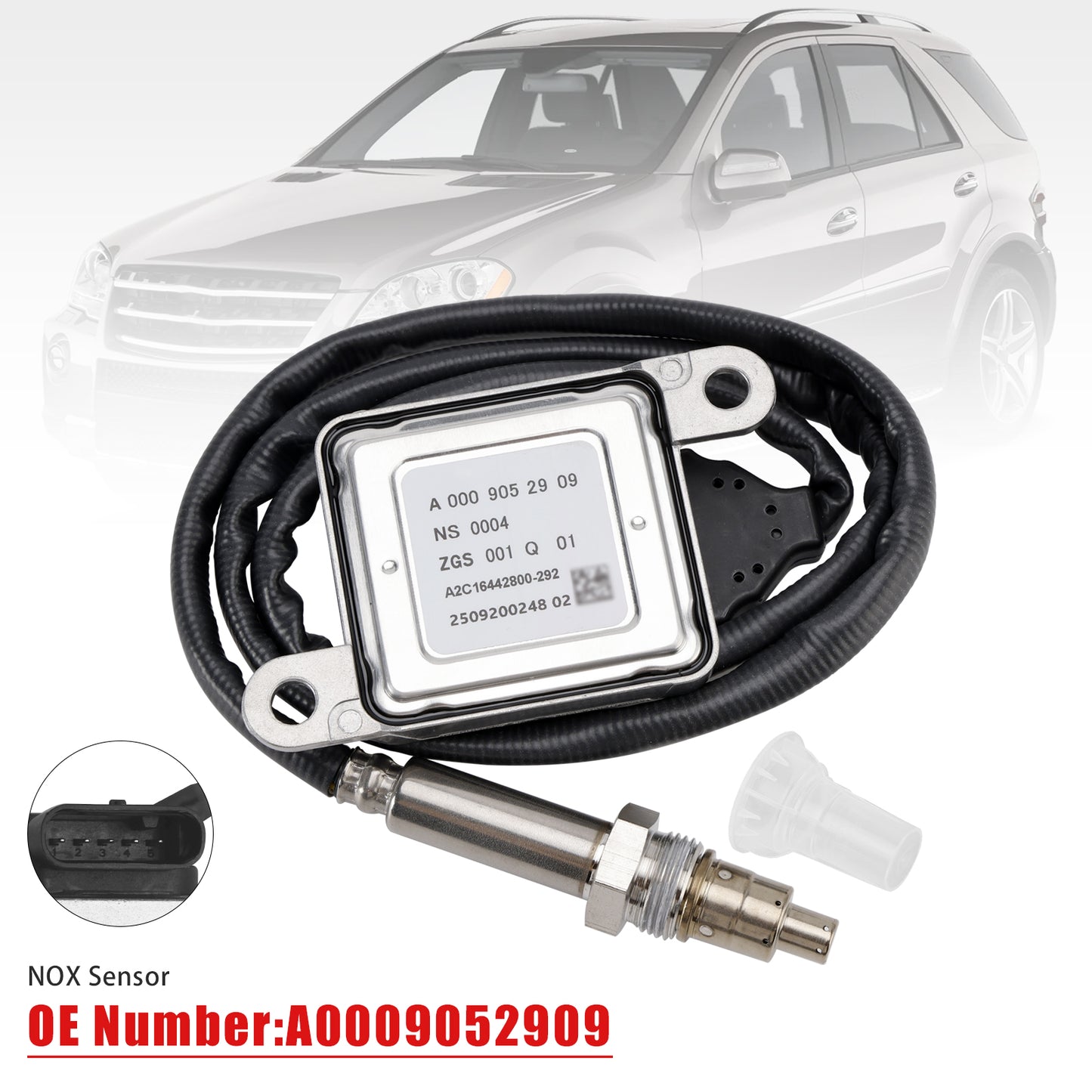 July 2005 - December 2012 ML-Class W164 A0009052909 NOX Sensor Oxygen Sensor