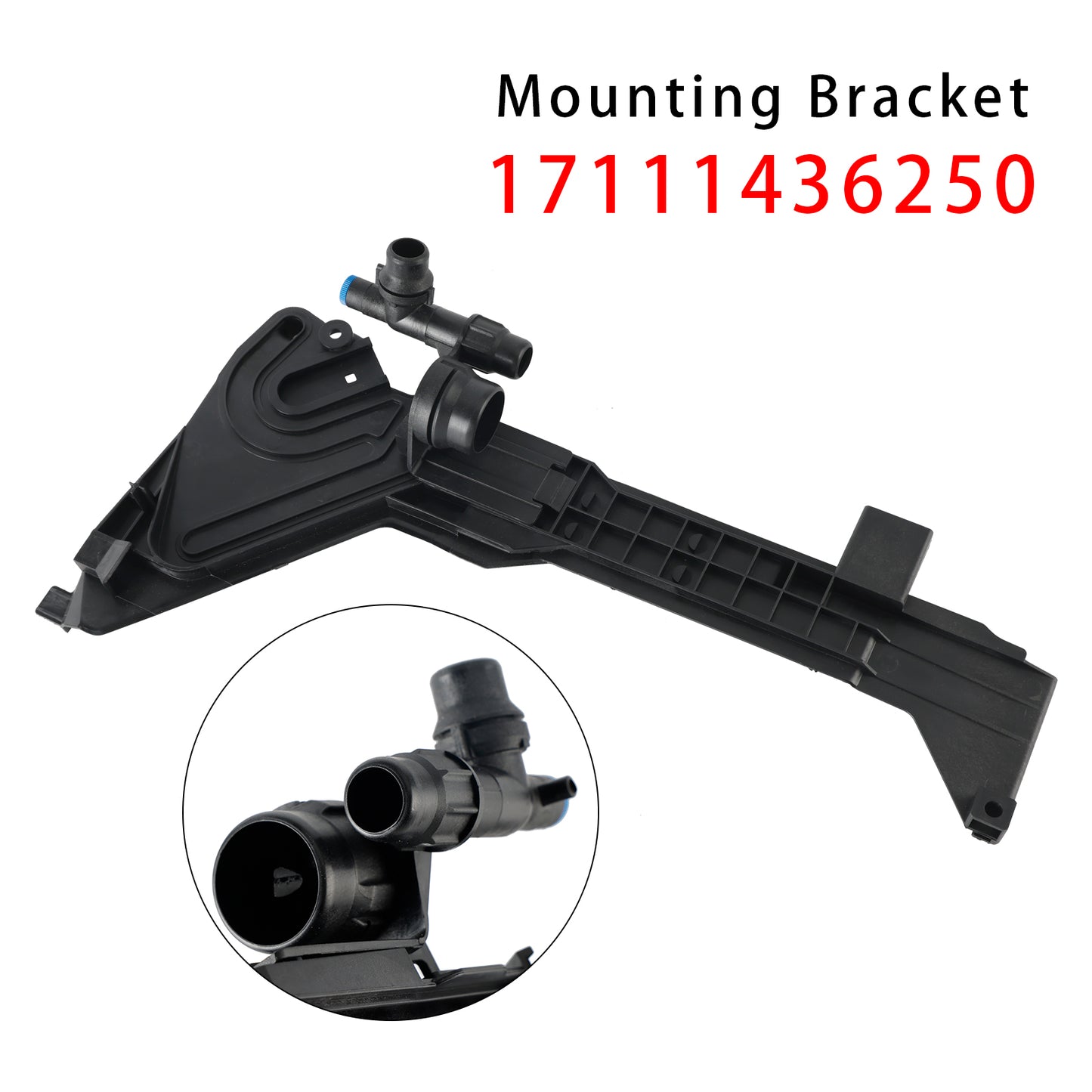 1999 BMW 323i E46 L6 2.5L Petrol Manual Transmission 17111436250 Radiator Expansion Tank Mounting Plate