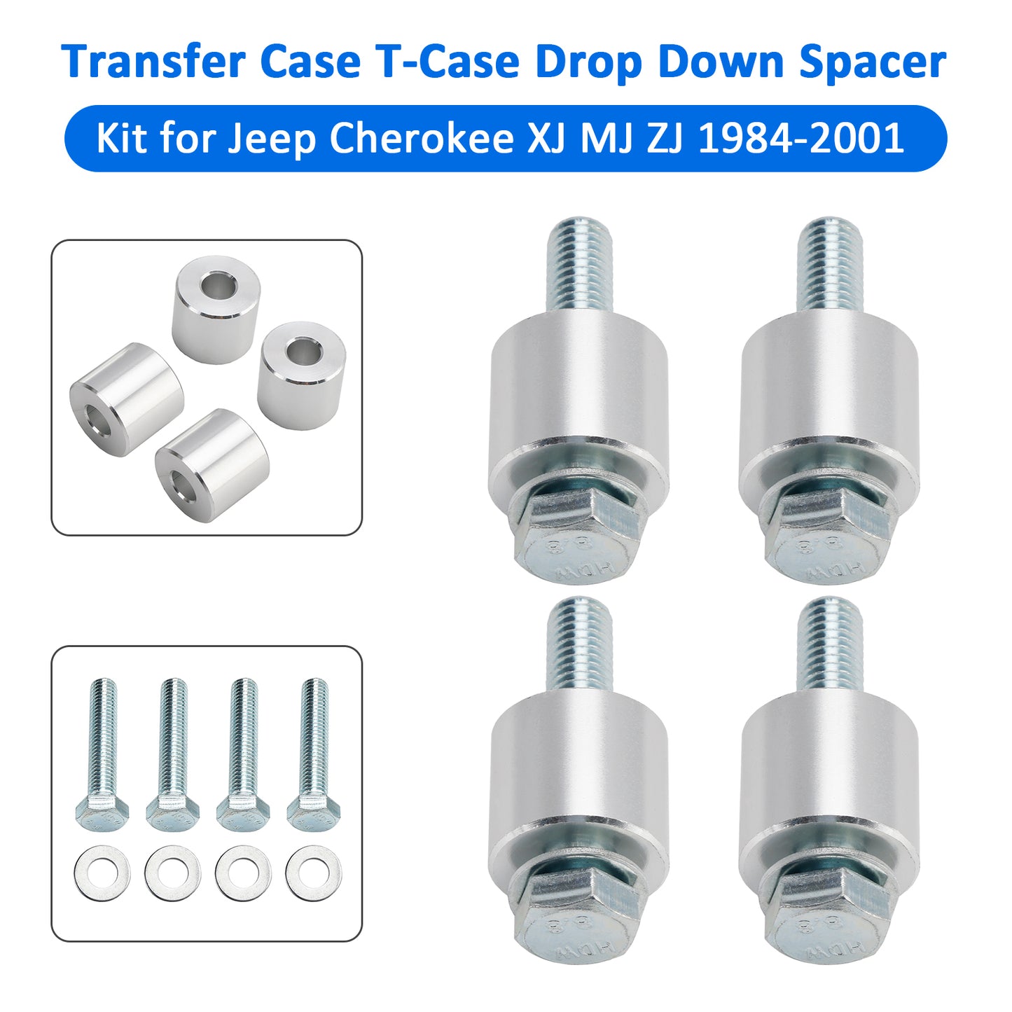 1993-1998 Jeep Grand Cherokee ZJ KJ01009BK Transfer Case T-Case Drop Down Spacer Kit