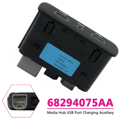 2017-2023 Chrysler Dodge 68294075AA Media Hub USB Port Charging Auxiliary