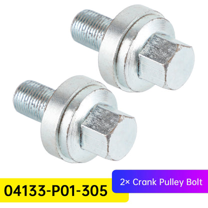 1988-1991 Honda CRX 04133-P01-305 2× Crank Pulley Bolt D16Z6 D16 D15 D16Y8 D Series