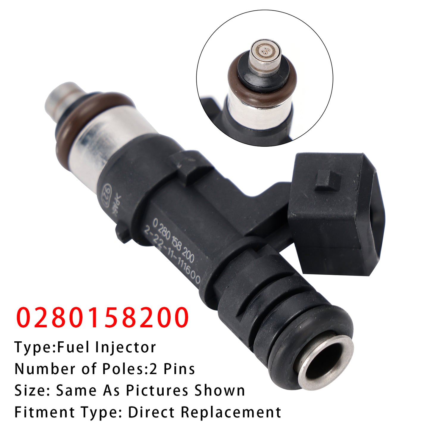 Ford B C-Max Fiesta Focus Fusion Mondeo Puma 0280158200 1Pcs Fuel Injector