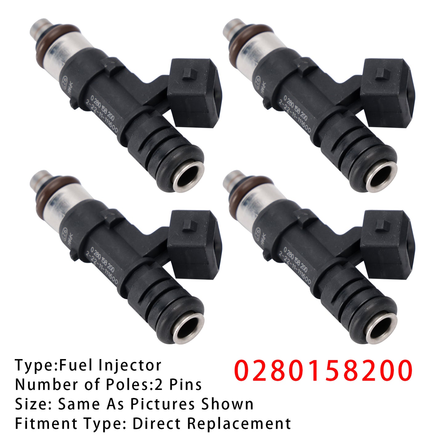 2005-2011 Ford Focus II Saloon 1222310 4Pcs Fuel Injector
