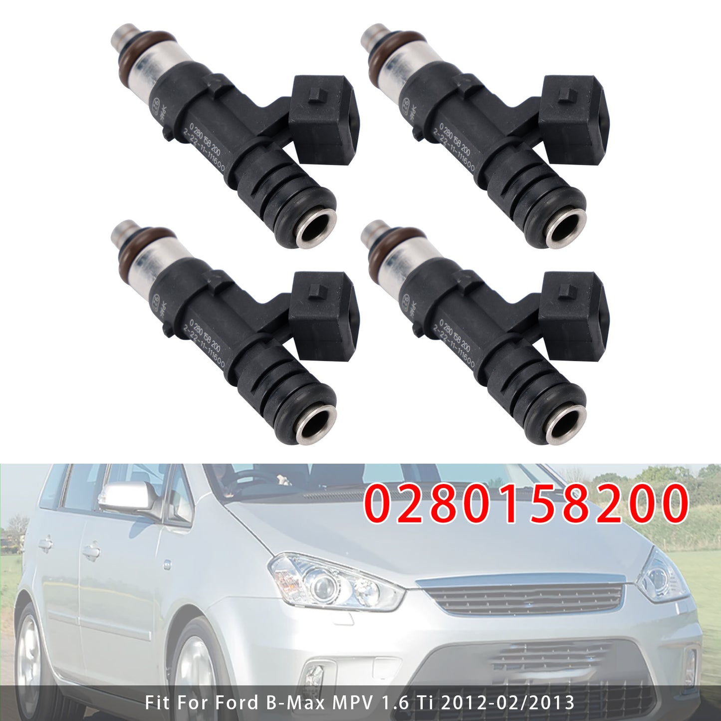 2005-2011 Ford Focus II Saloon 1222310 4Pcs Fuel Injector