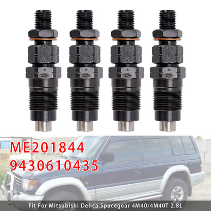Mitsubishi Delica Spacegear 4M40 4M40T 2.8L ME201844 4Pcs Fuel Injector