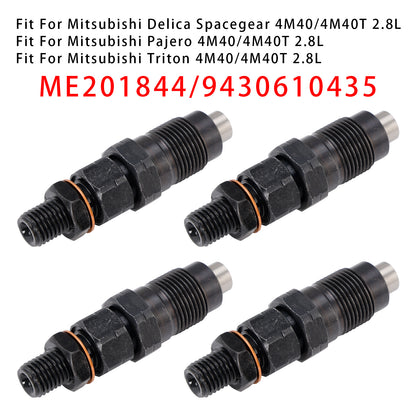 Mitsubishi Delica Spacegear 4M40 4M40T 2.8L ME201844 4Pcs Fuel Injector