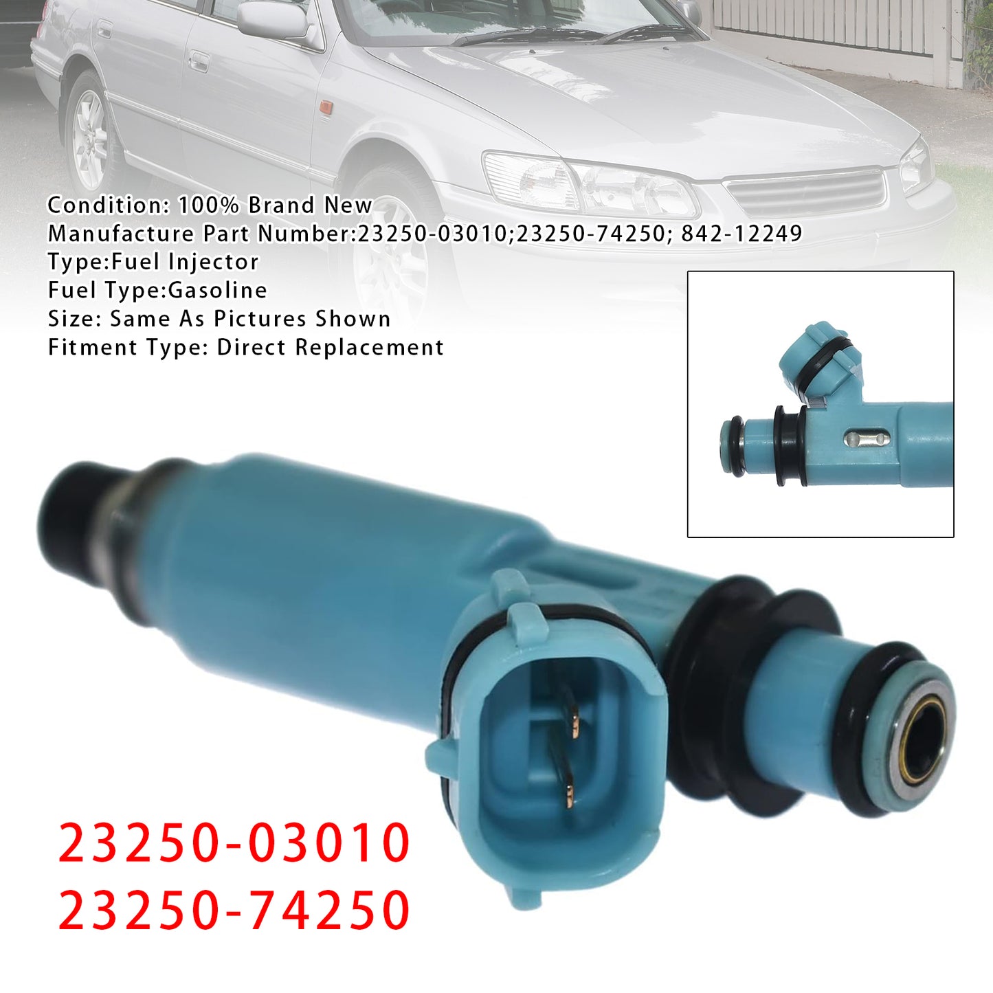 Toyota Solara Camry 2.2L 23250-03010 23250-74250 1Pcs Fuel Injector