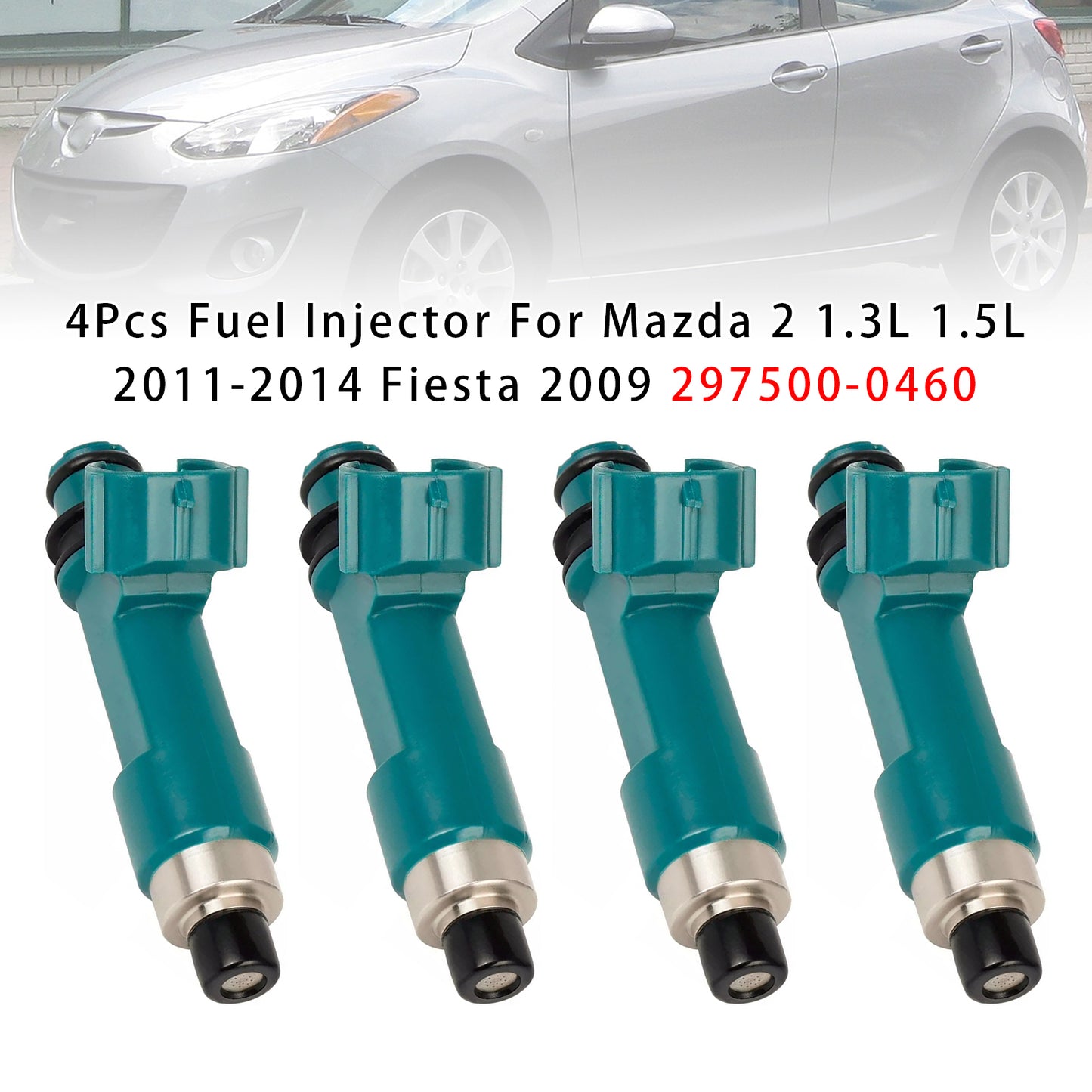 2009 Ford Fiesta 1.6L 297500-0460 4Pcs Fuel Injector