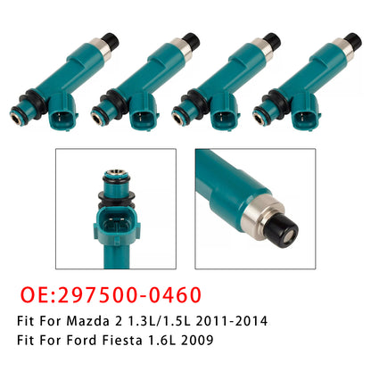 2009 Ford Fiesta 1.6L 297500-0460 4Pcs Fuel Injector
