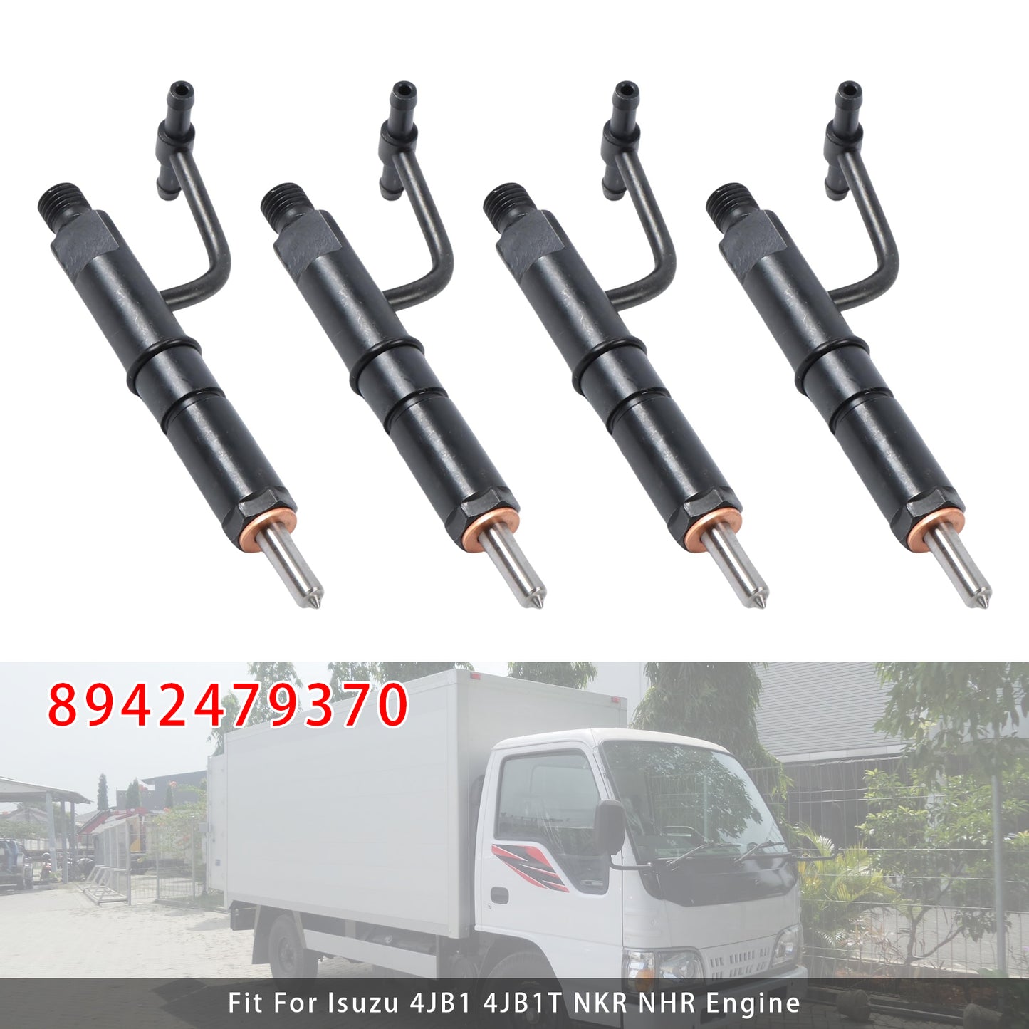 Isuzu 4JB1 4JB1T NKR NHR Engine 8942479370 4Pcs Fuel Injector