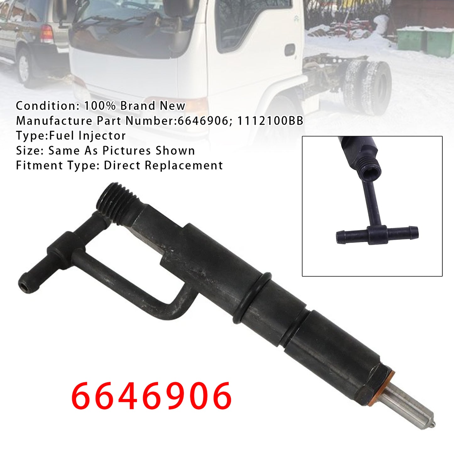 Mustang Skid Steer Loader 960 2060 6646906 1Pcs Fuel Injector