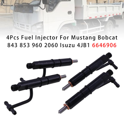 Mustang Skid Steer Loader 960 2060 6646906 4Pcs Fuel Injector