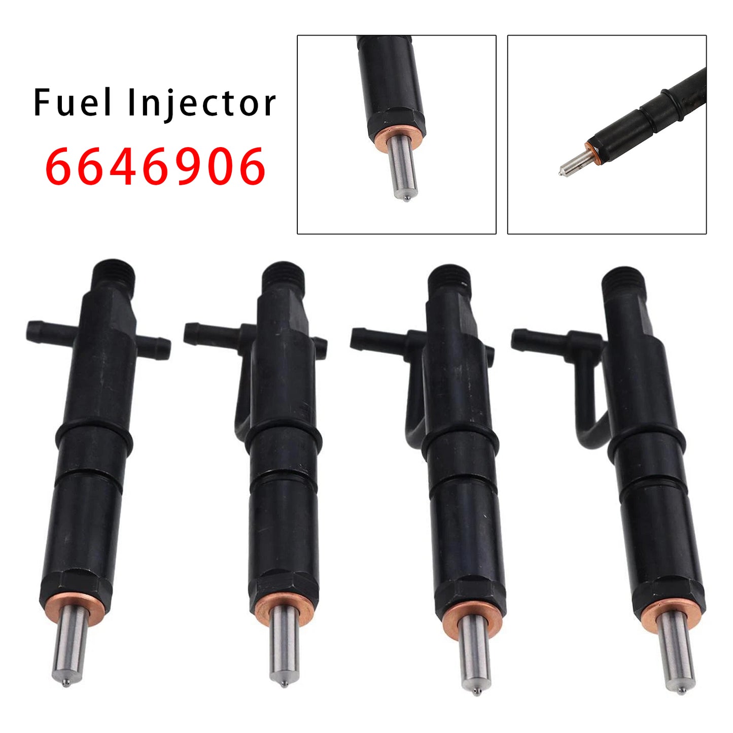 Mustang Skid Steer Loader 960 2060 6646906 4Pcs Fuel Injector