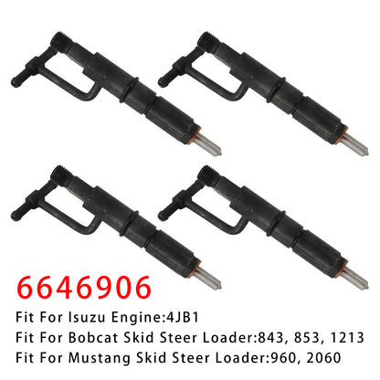 Mustang Skid Steer Loader 960 2060 6646906 4Pcs Fuel Injector