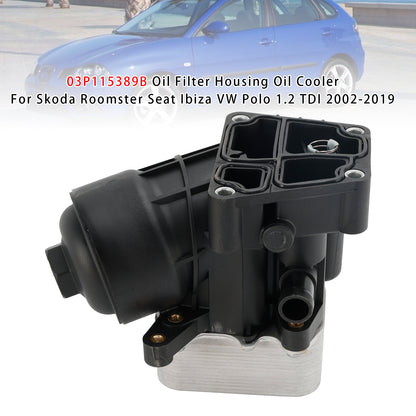 2009-2014 VW Polo 6R 1.2 TDI 03P115389 Oil Filter Housing Oil Cooler