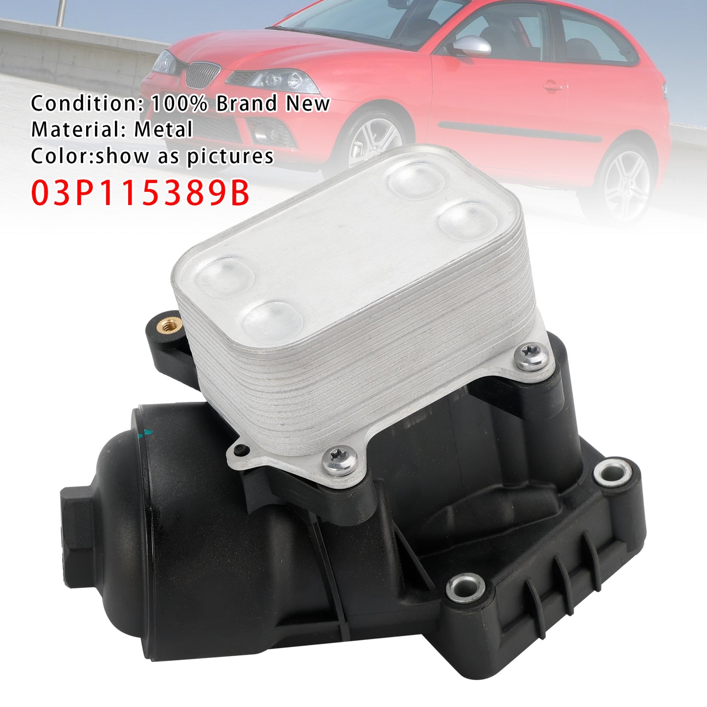 2009-2014 VW Polo 6R 1.2 TDI 03P115389 Oil Filter Housing Oil Cooler