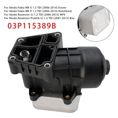 2009-2014 VW Polo 6R 1.2 TDI 03P115389 Oil Filter Housing Oil Cooler