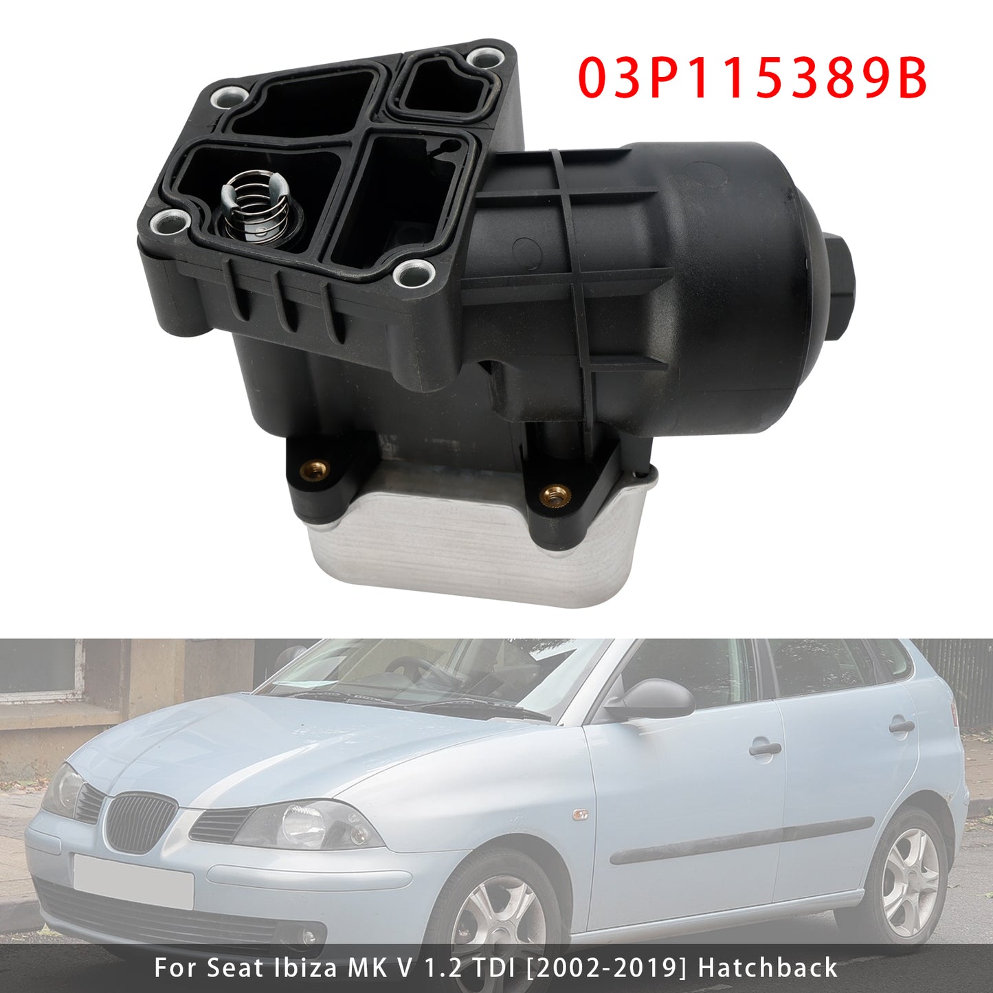 2009-2014 VW Polo 6R 1.2 TDI 03P115389 Oil Filter Housing Oil Cooler