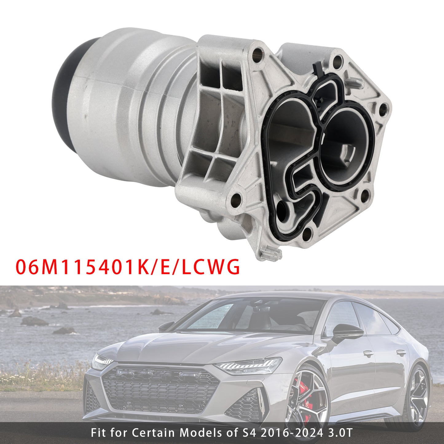 2016-2024 S4 3.0T 06M115401E K/E/LCWG Oil Filter Housing Oil Cooler