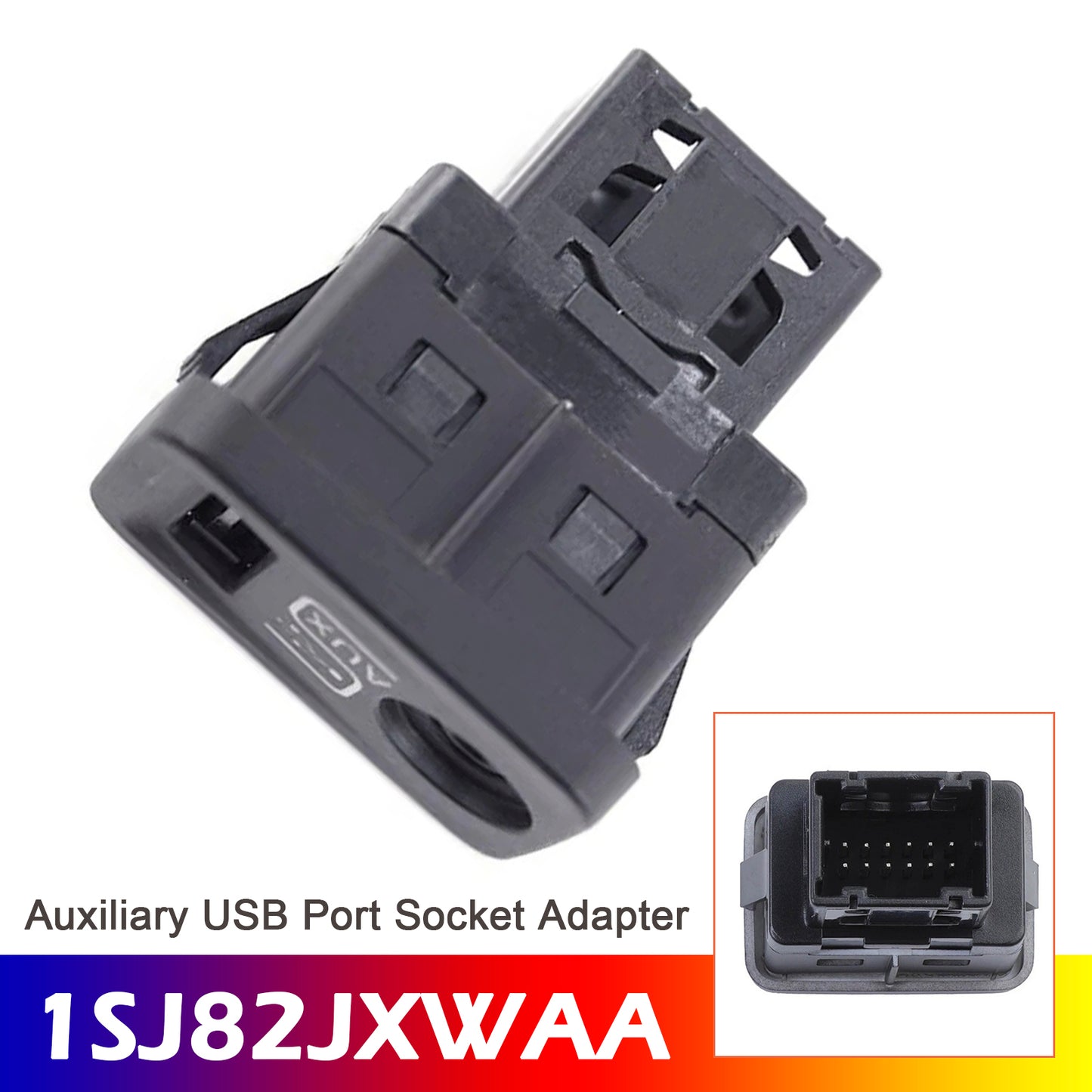 Auxiliary USB Port Socket Adapter 2012-2014 Fiat 500 1SJ82JXWAA