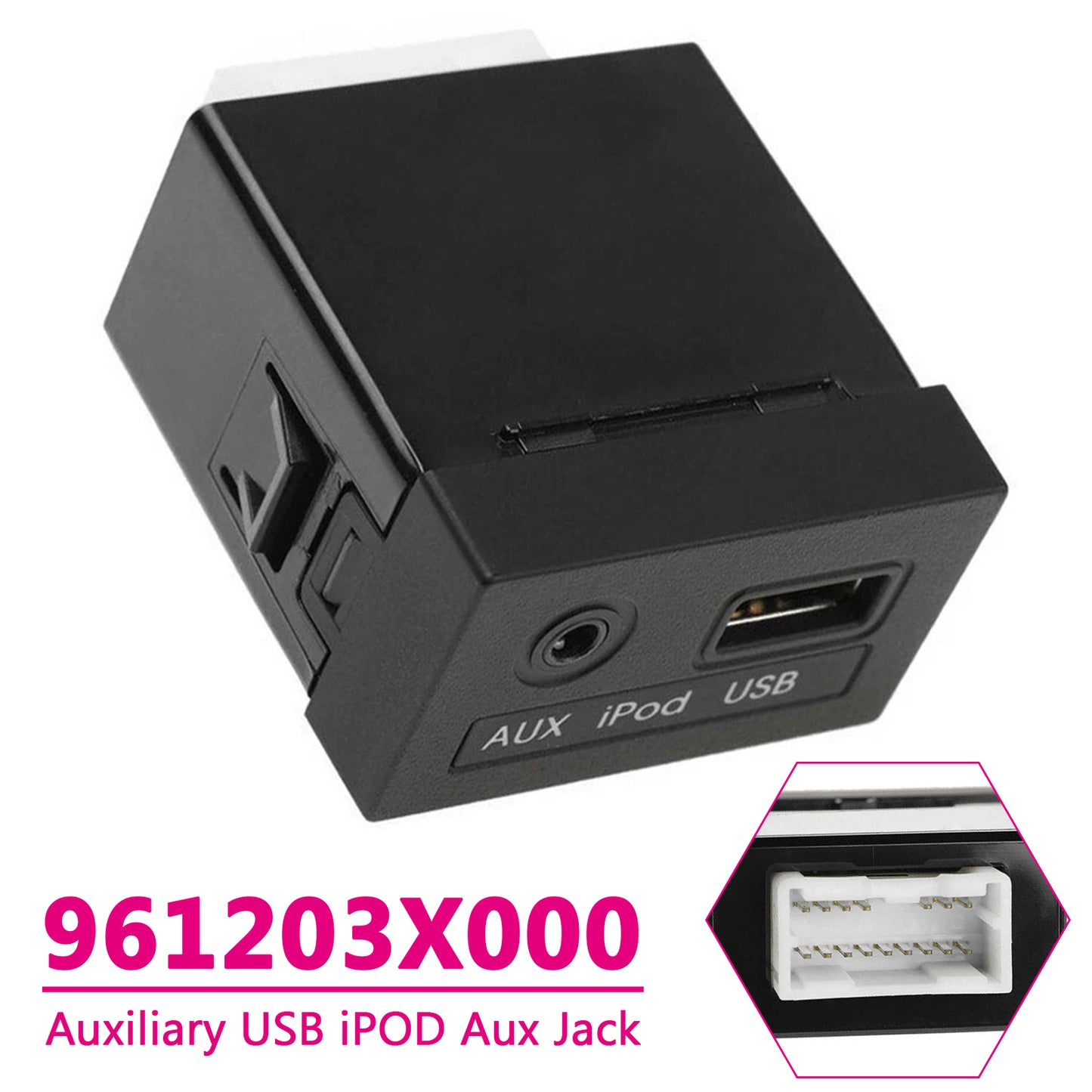 2011-2013 Hyundai Elantra 961203X000 Auxiliary USB iPOD Aux Jack