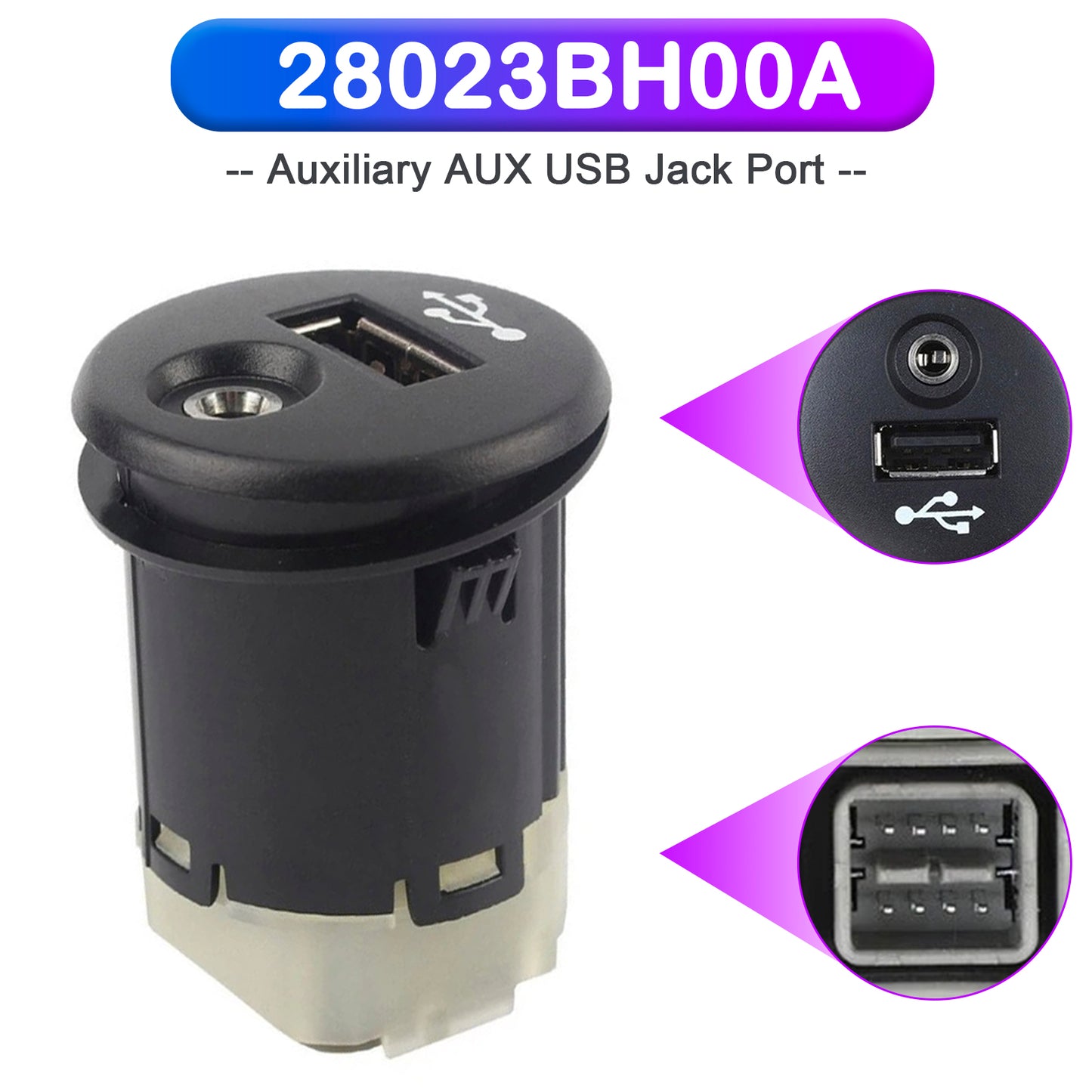 2013-2015 Nissan NV3500 28023-BH00A Juke Auxiliary AUX USB Jack Port