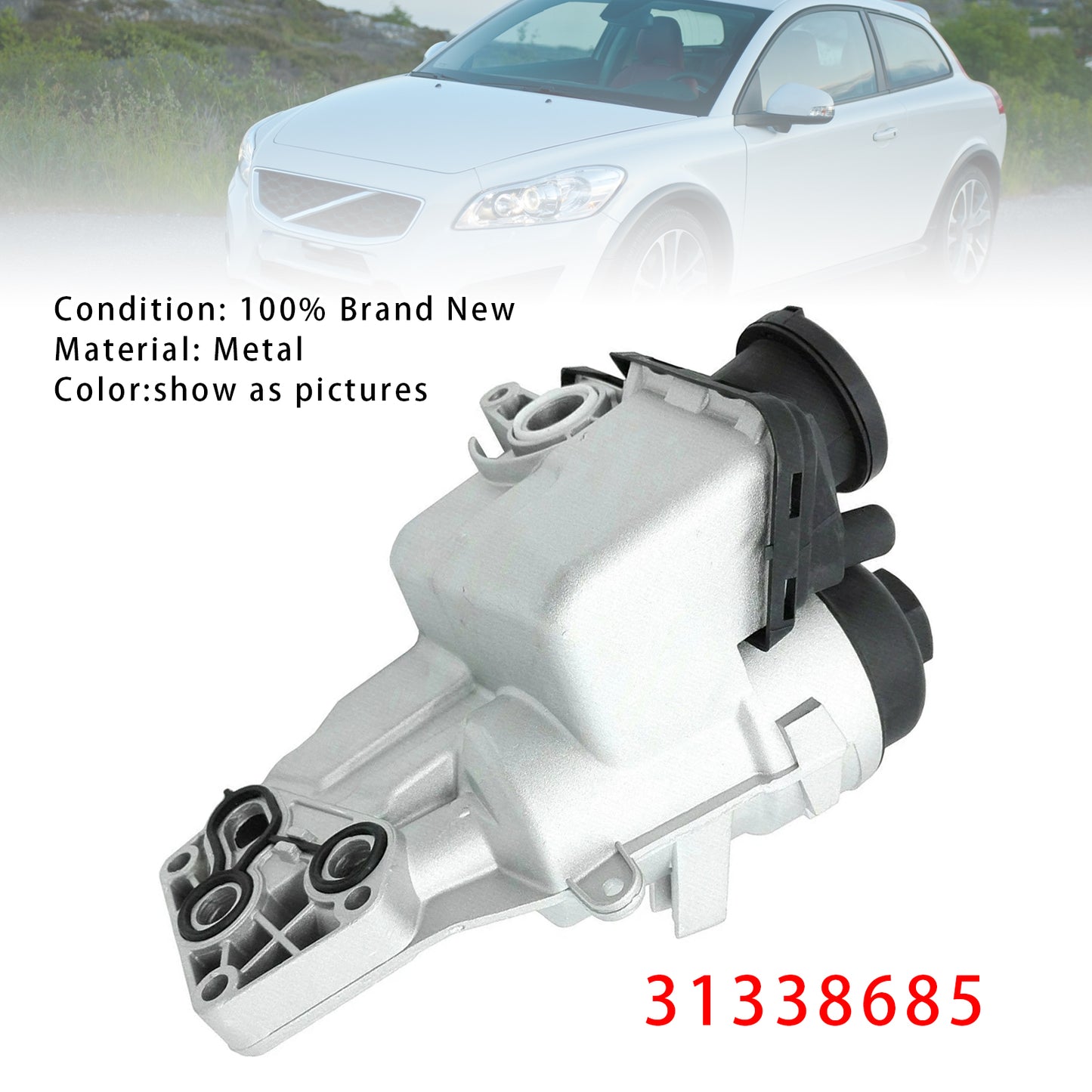 2016 Volvo XC60 (submodel: T5 Platinum, T5 Premier, T5 Special Edition) 31338685 Oil Filter Oil Cooler Assembly