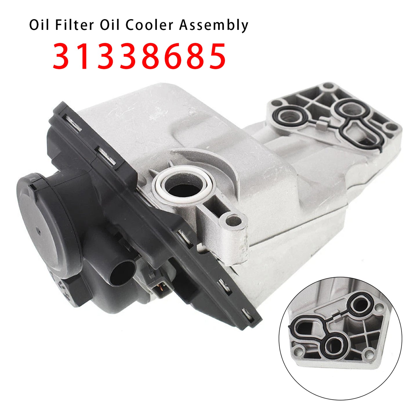 2016 Volvo XC60 (submodel: T5 Platinum, T5 Premier, T5 Special Edition) 31338685 Oil Filter Oil Cooler Assembly