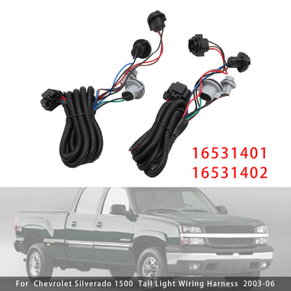 2005-06 Chevrolet Silverado 1500 HD Tail Light Wiring Harness 16531401 2PCS LH+RH Tail Harness Light