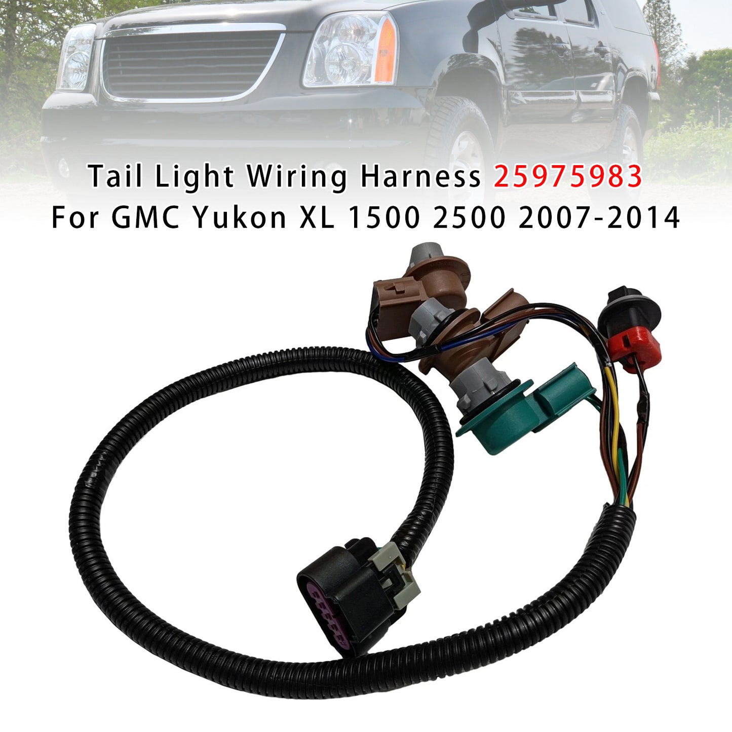 2007-2013 GMC Yukon XL 2500 25975983 Tail Light Wiring Harness