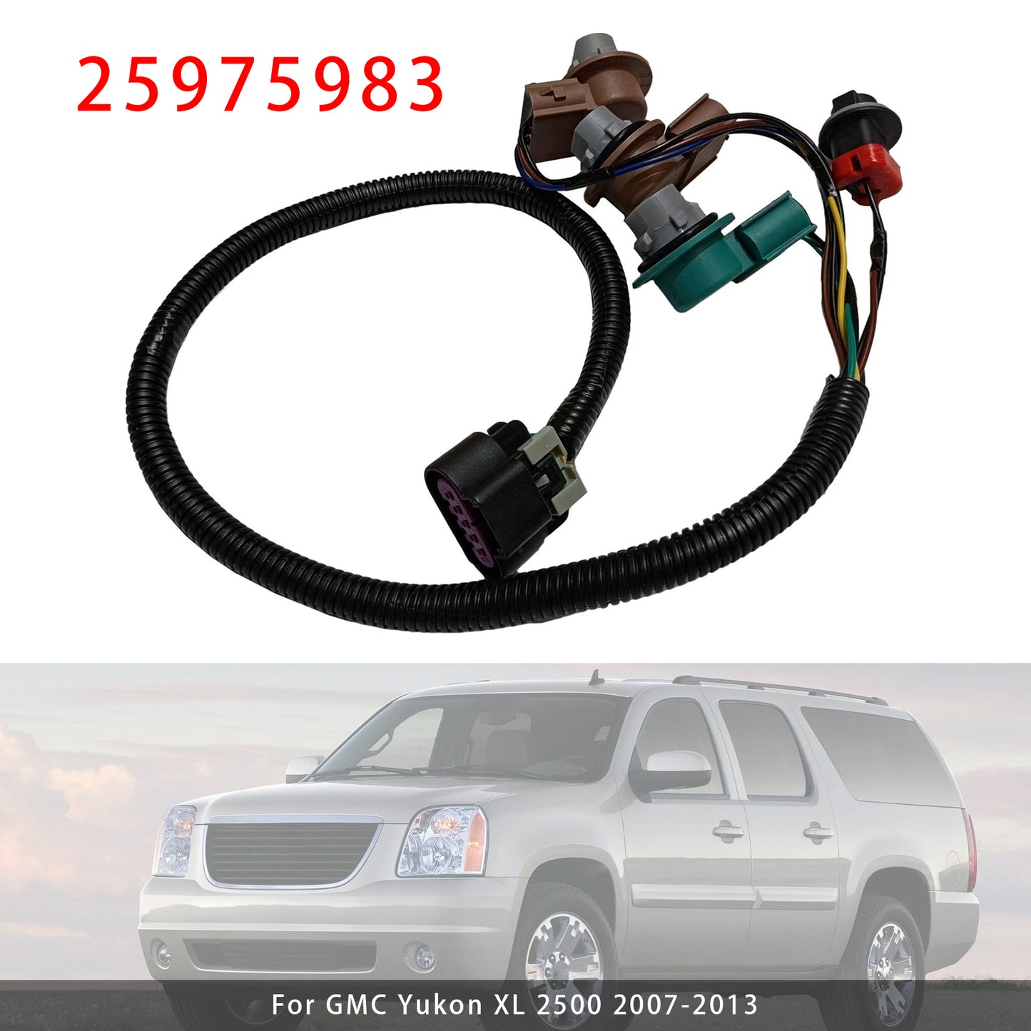 2007-2013 GMC Yukon XL 2500 25975983 Tail Light Wiring Harness