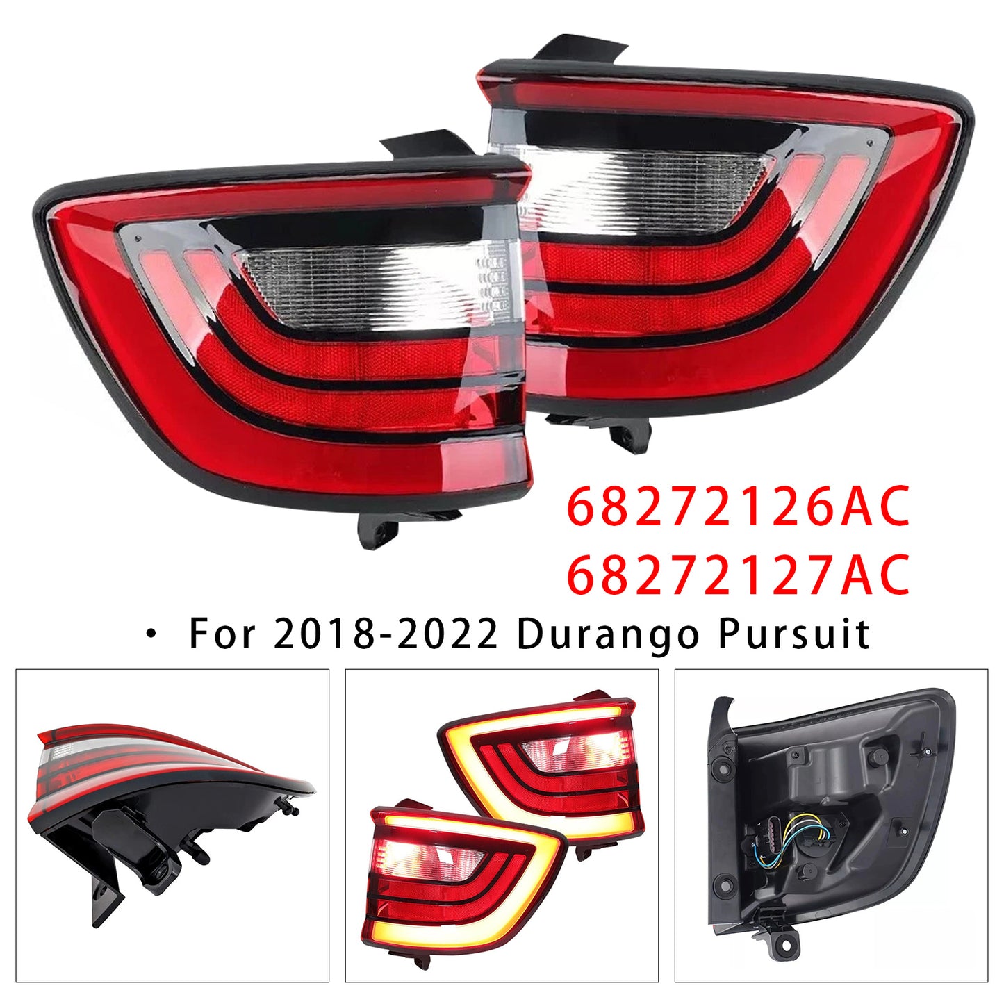 2014-2022 Dodge Durango 68155948AD Left+Right Rear Tail Light Lamp