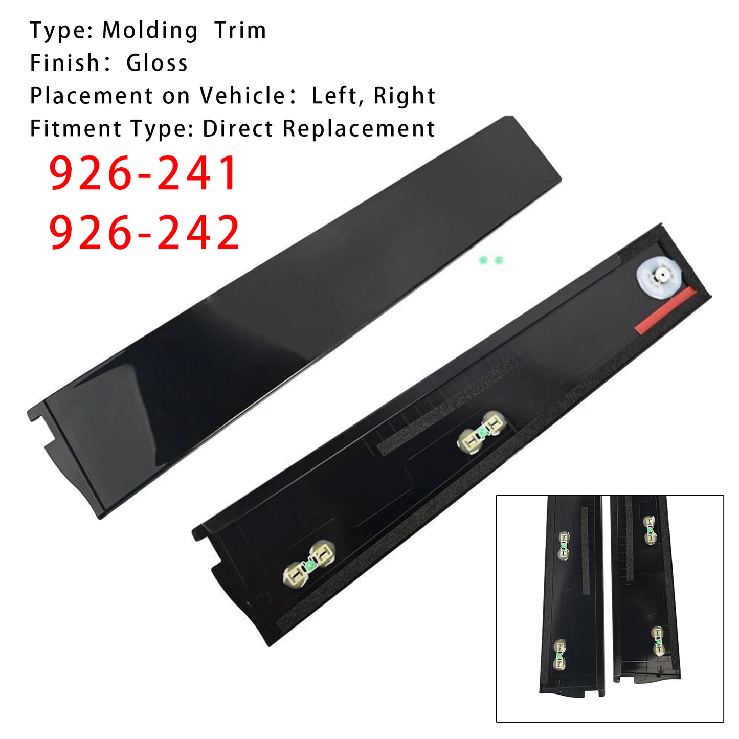 2015-2020 Cadillac Escalade & Escalade ESV 926-241 Left+Right Door B Pillar Trim