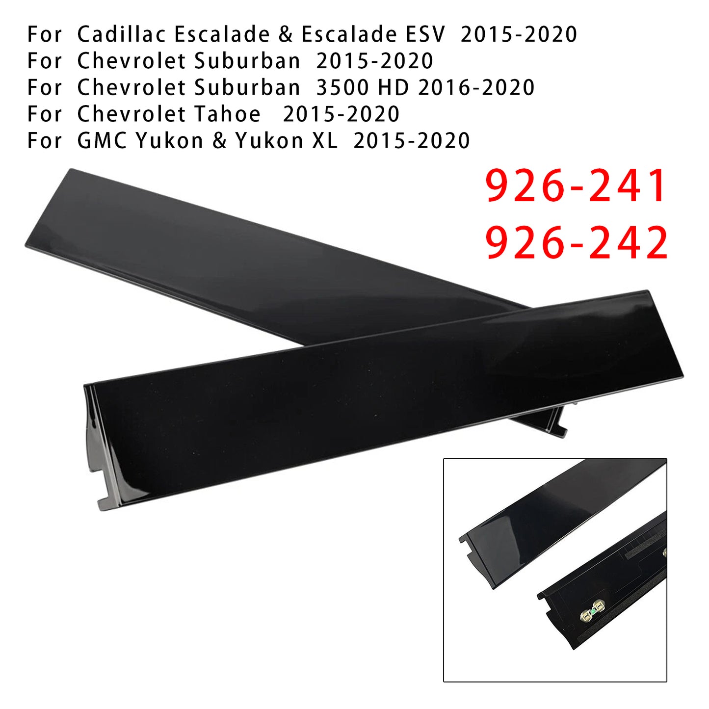2015-2020 Cadillac Escalade & Escalade ESV 926-241 Left+Right Door B Pillar Trim