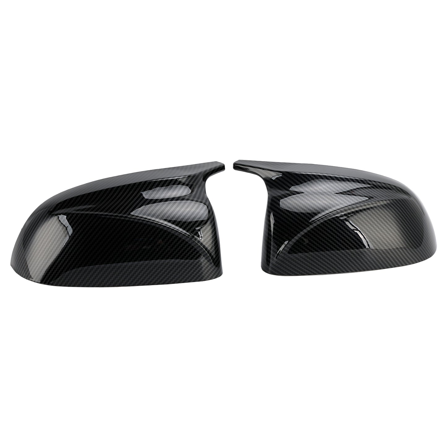 2Pcs Gloss Carbon Fiber Pattern Door Wing Mirror Cover 18-22 BMW x3/x4/ix3