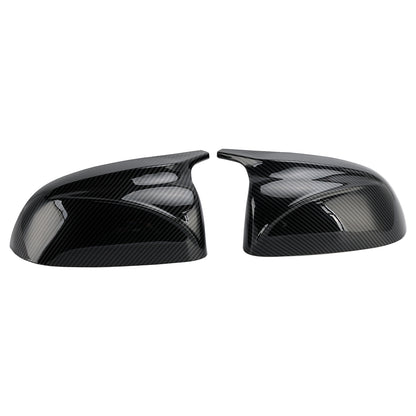 2Pcs Gloss Carbon Fiber Pattern Door Wing Mirror Cover 18-22 BMW x3/x4/ix3